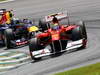 GP BRASILE, 27.11.2011- Gara, Felipe Massa (BRA), Ferrari, F-150 Italia e Sebastian Vettel (GER), Red Bull Racing, RB7 