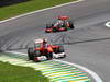 GP BRASILE, 27.11.2011- Gara, Felipe Massa (BRA), Ferrari, F-150 Italia e Lewis Hamilton (GBR), McLaren  Mercedes, MP4-26 