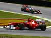GP BRASILE, 27.11.2011- Gara, Fernando Alonso (ESP), Ferrari, F-150 Italia e Jenson Button (GBR), McLaren  Mercedes, MP4-26 