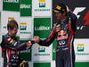 GP BRASILE, 27.11.2011- Gara, Sebastian Vettel (GER), Red Bull Racing, RB7 secondo e Mark Webber (AUS), Red Bull Racing, RB7 vincitore 
