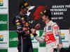GP BRASILE, 27.11.2011- Gara, Mark Webber (AUS), Red Bull Racing, RB7 vincitore e Jenson Button (GBR), McLaren  Mercedes, MP4-26 terzo 