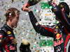 GP BRASILE, 27.11.2011- Gara, Sebastian Vettel (GER), Red Bull Racing, RB7 secondo e Mark Webber (AUS), Red Bull Racing, RB7 vincitore 