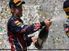 GP BRASILE, 27.11.2011- Gara, Sebastian Vettel (GER), Red Bull Racing, RB7 secondo e Mark Webber (AUS), Red Bull Racing, RB7 vincitore 