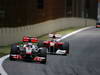 GP BRASILE, 27.11.2011- Gara, Jenson Button (GBR), McLaren  Mercedes, MP4-26 e Fernando Alonso (ESP), Ferrari, F-150 Italia 