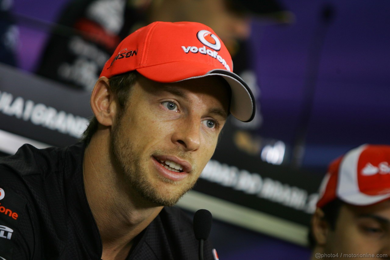 GP BRASILE, 24.11.2011- Conferenza Stampa, Jenson Button (GBR), McLaren  Mercedes, MP4-26 