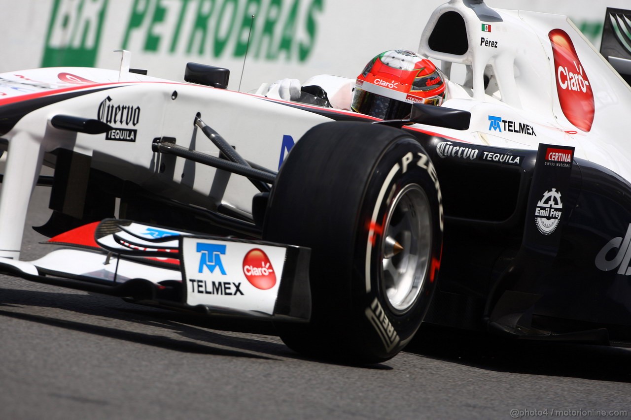 GP BRASILE, 26.11.2011- Prove Libere 3, Sabato, Sergio Prez (MEX), Sauber F1 Team C30 
