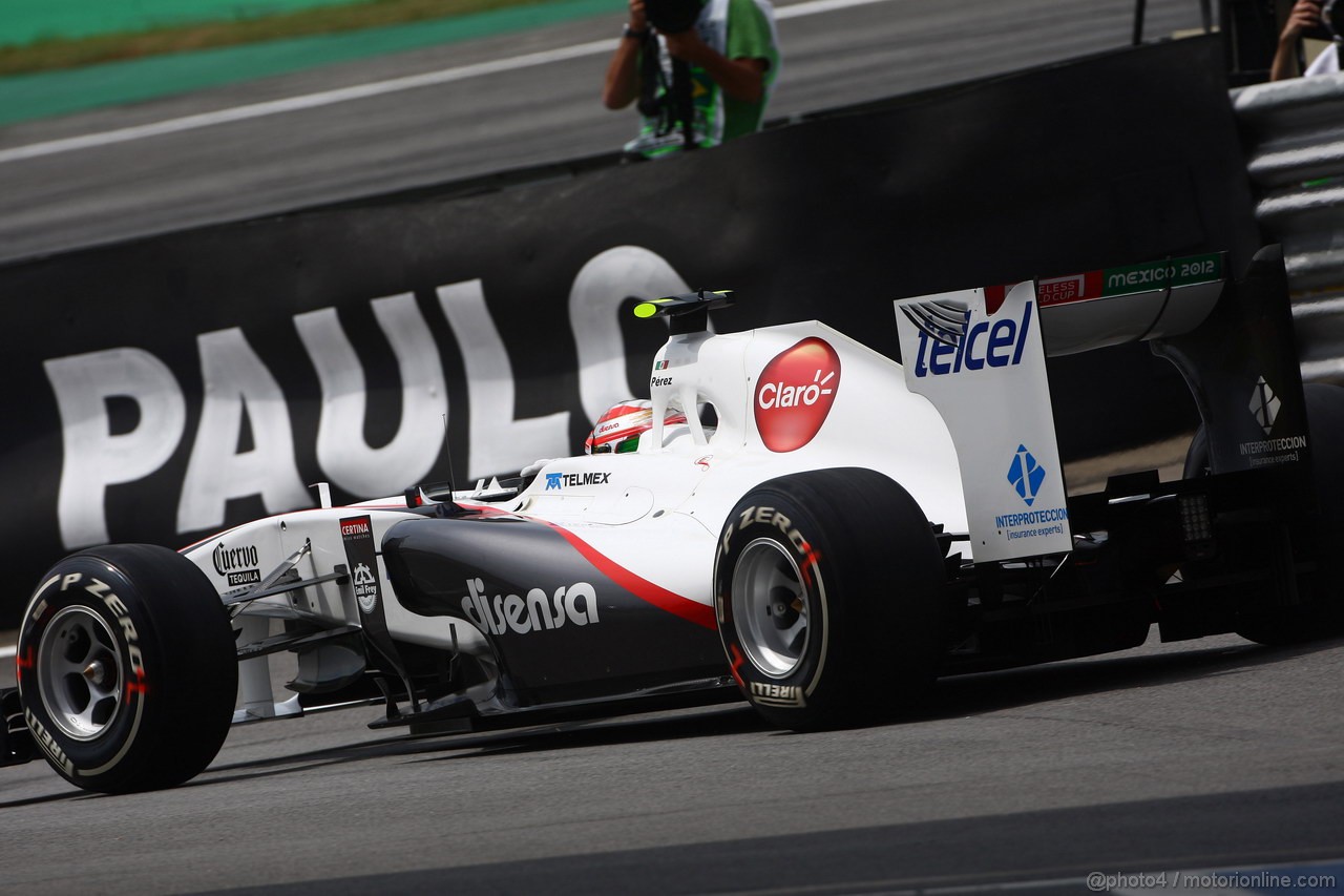 GP BRASILE, 26.11.2011- Prove Libere 3, Sabato, Sergio Prez (MEX), Sauber F1 Team C30 