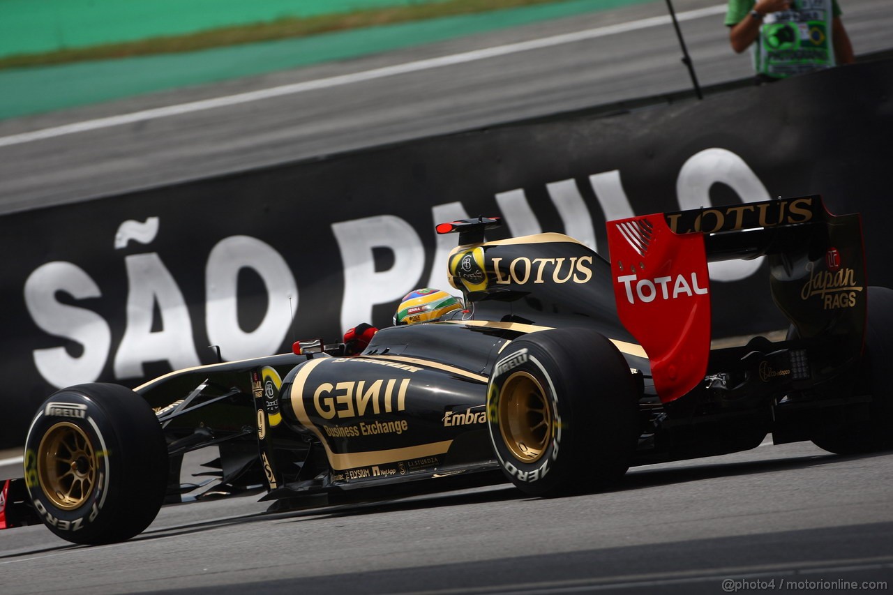 GP BRASILE, 26.11.2011- Prove Libere 3, Sabato, Bruno Senna (BRA), Lotus Renault GP R31 