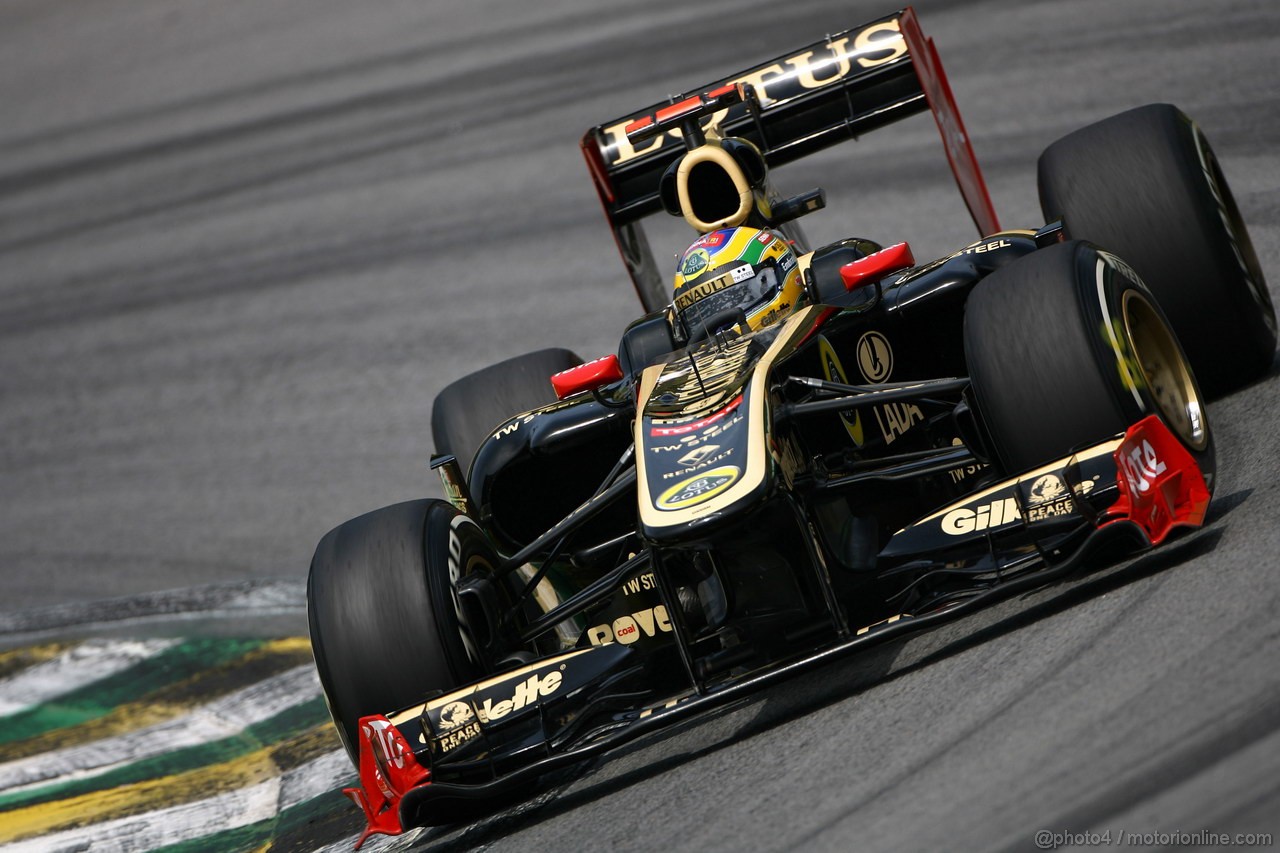 GP BRASILE, 26.11.2011- Prove Libere 3, Sabato, Bruno Senna (BRA), Lotus Renault GP R31 