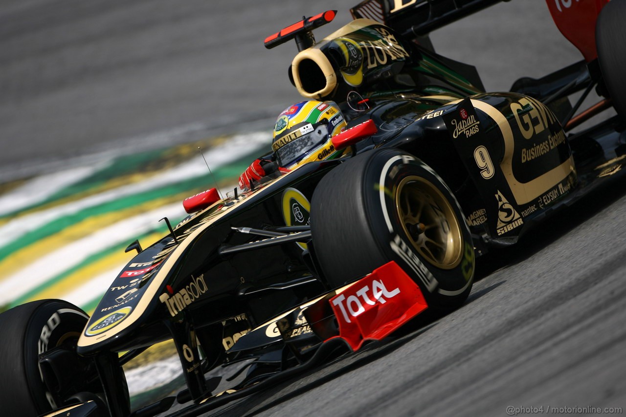 GP BRASILE, 26.11.2011- Prove Libere 3, Sabato, Bruno Senna (BRA), Lotus Renault GP R31 