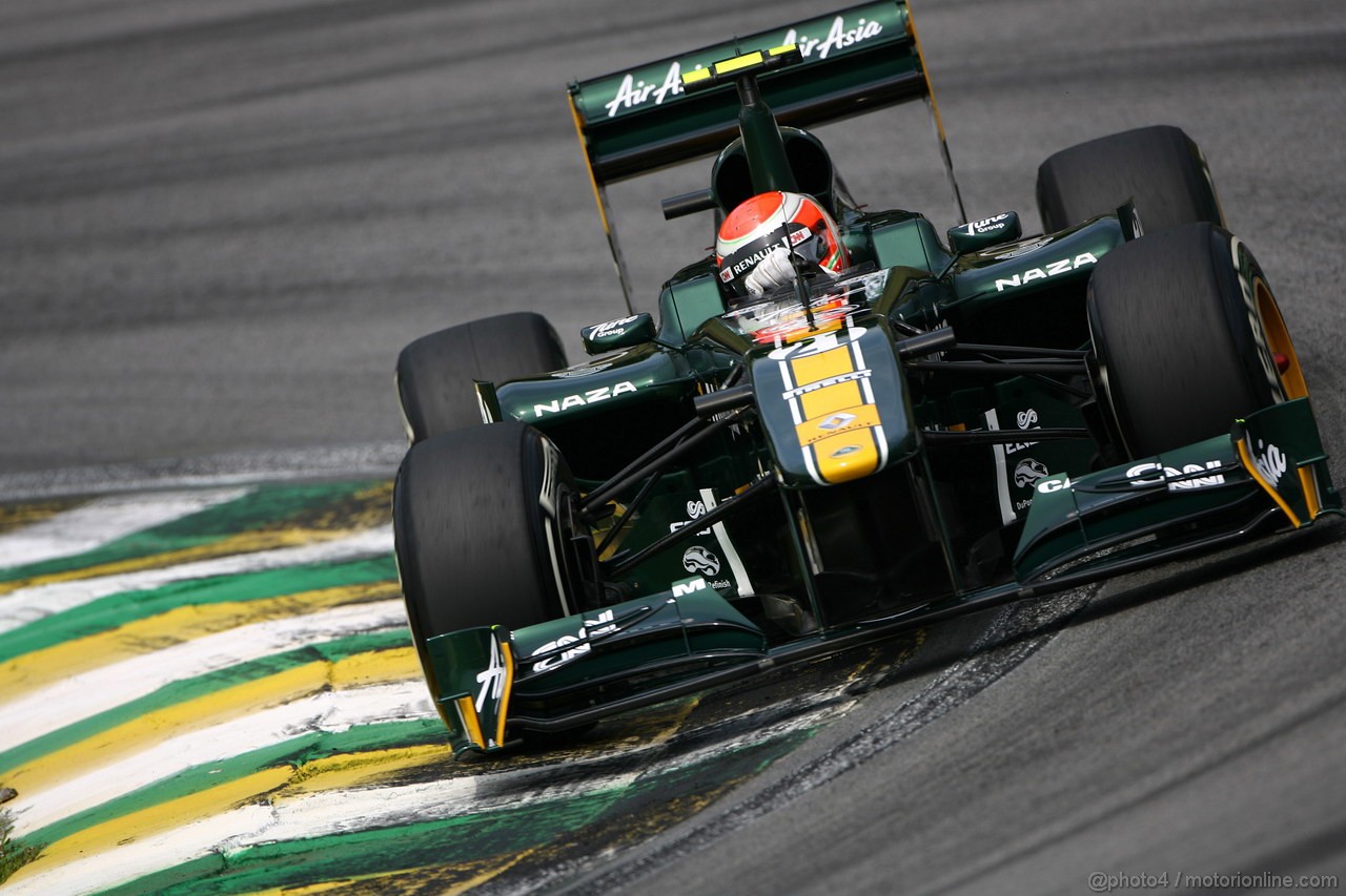 GP BRASILE, 26.11.2011- Prove Libere 3, Sabato, Jarno Trulli (ITA), Team Lotus, TL11 