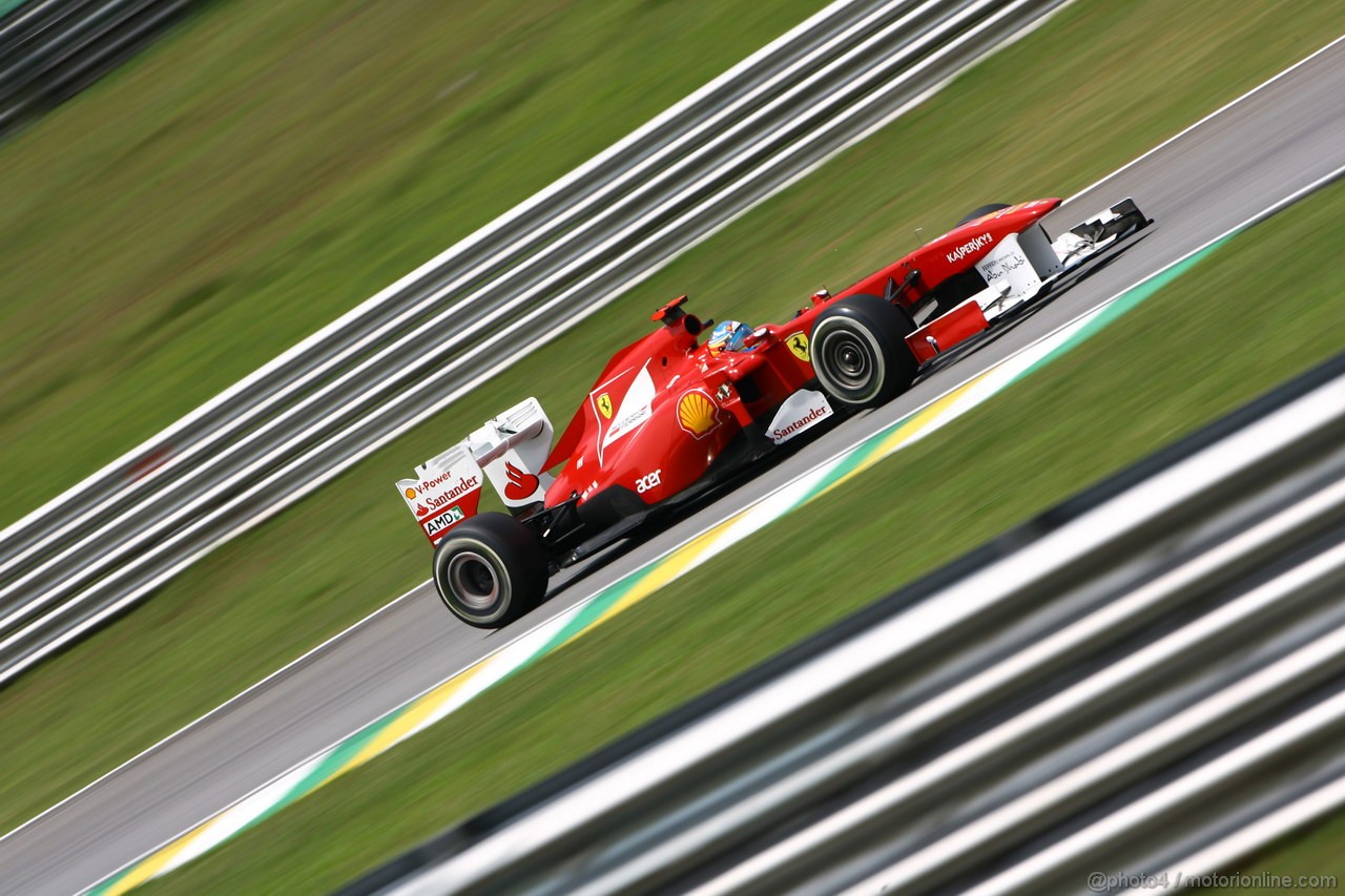 GP BRASILE, 26.11.2011- Prove Libere 3, Sabato, Fernando Alonso (ESP), Ferrari, F-150 Italia 