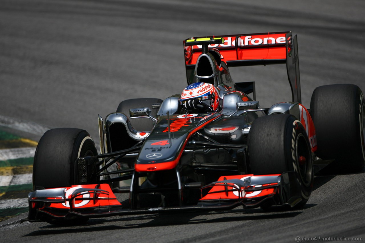 GP BRASILE, 26.11.2011- Prove Libere 3, Sabato, Jenson Button (GBR), McLaren  Mercedes, MP4-26 