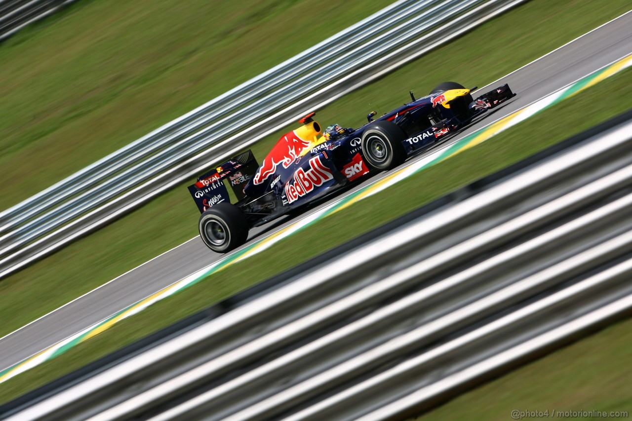 GP BRASILE, 26.11.2011- Prove Libere 3, Sabato, Sebastian Vettel (GER), Red Bull Racing, RB7 