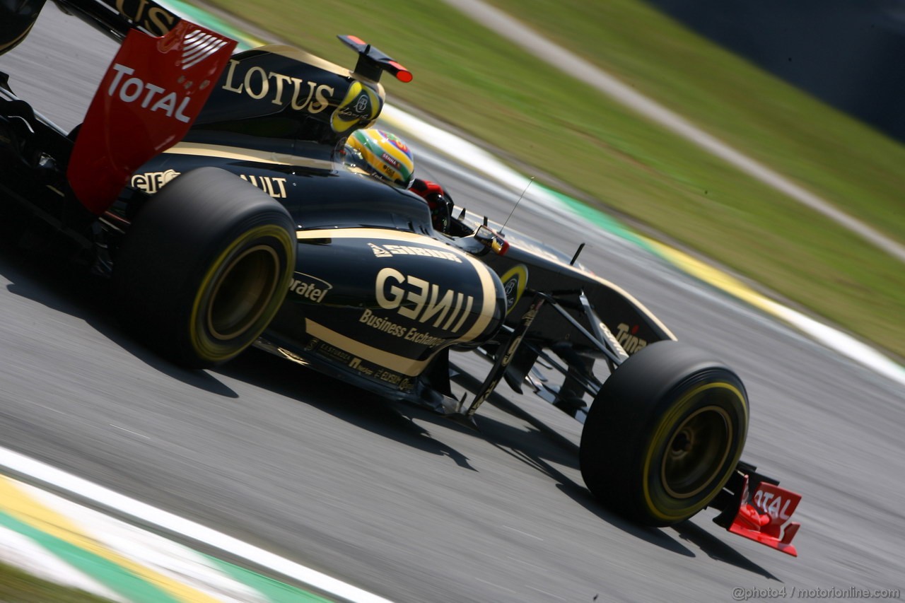 GP BRASILE, 26.11.2011- Prove Libere 3, Sabato, Bruno Senna (BRA), Lotus Renault GP R31 