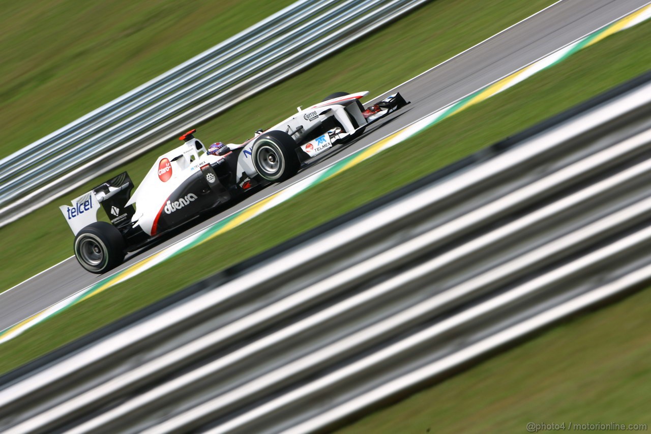 GP BRASILE, 26.11.2011- Prove Libere 3, Sabato, Kamui Kobayashi (JAP), Sauber F1 Team C30 