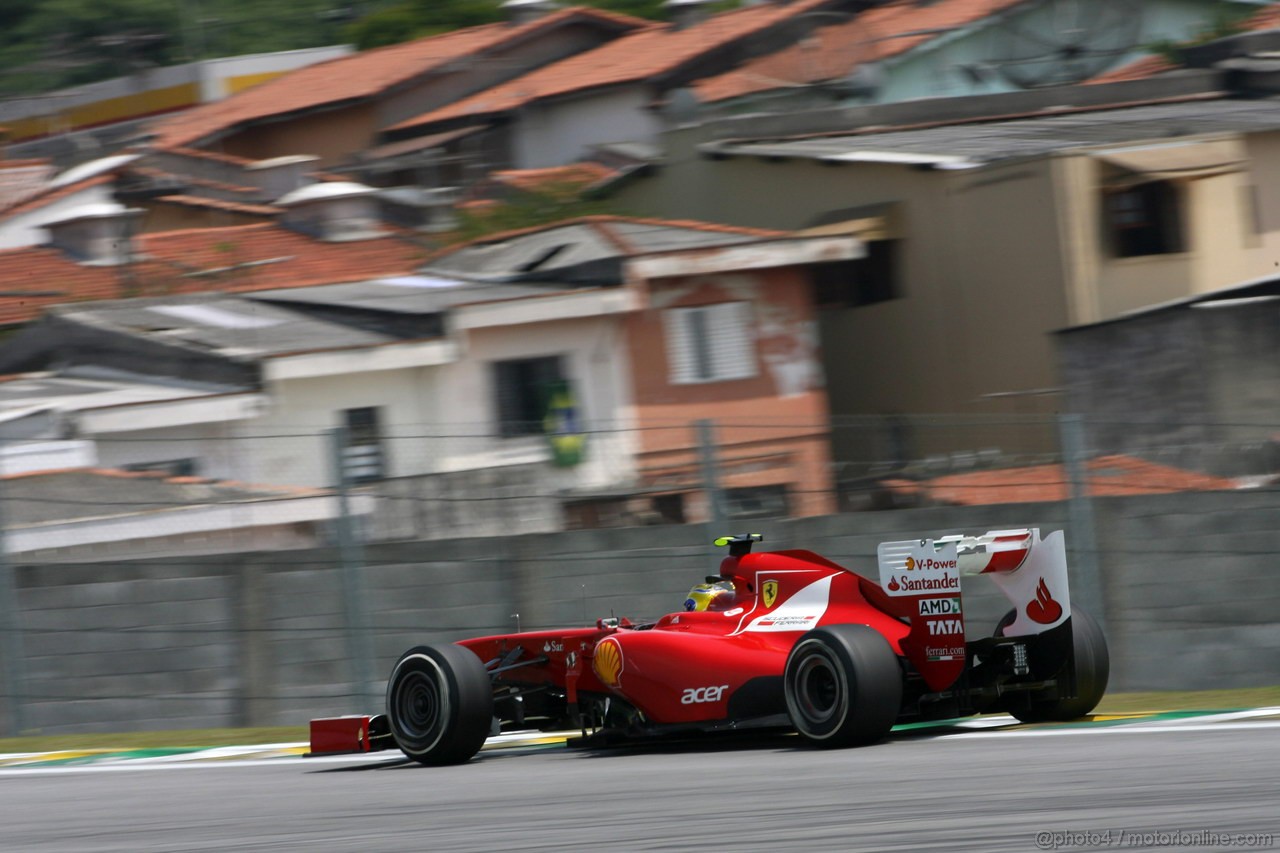 GP BRASILE, 26.11.2011- Prove Libere 3, Sabato, Felipe Massa (BRA), Ferrari, F-150 Italia 