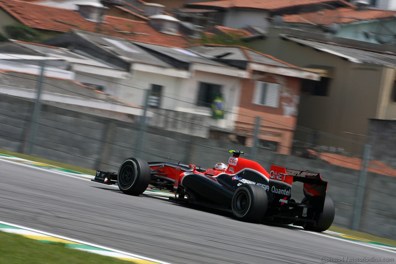 GP BRASILE, 26.11.2011- Prove Libere 3, Sabato, Jerome D'Ambrosio (BEL), Marussia Virgin Racing VR-02 