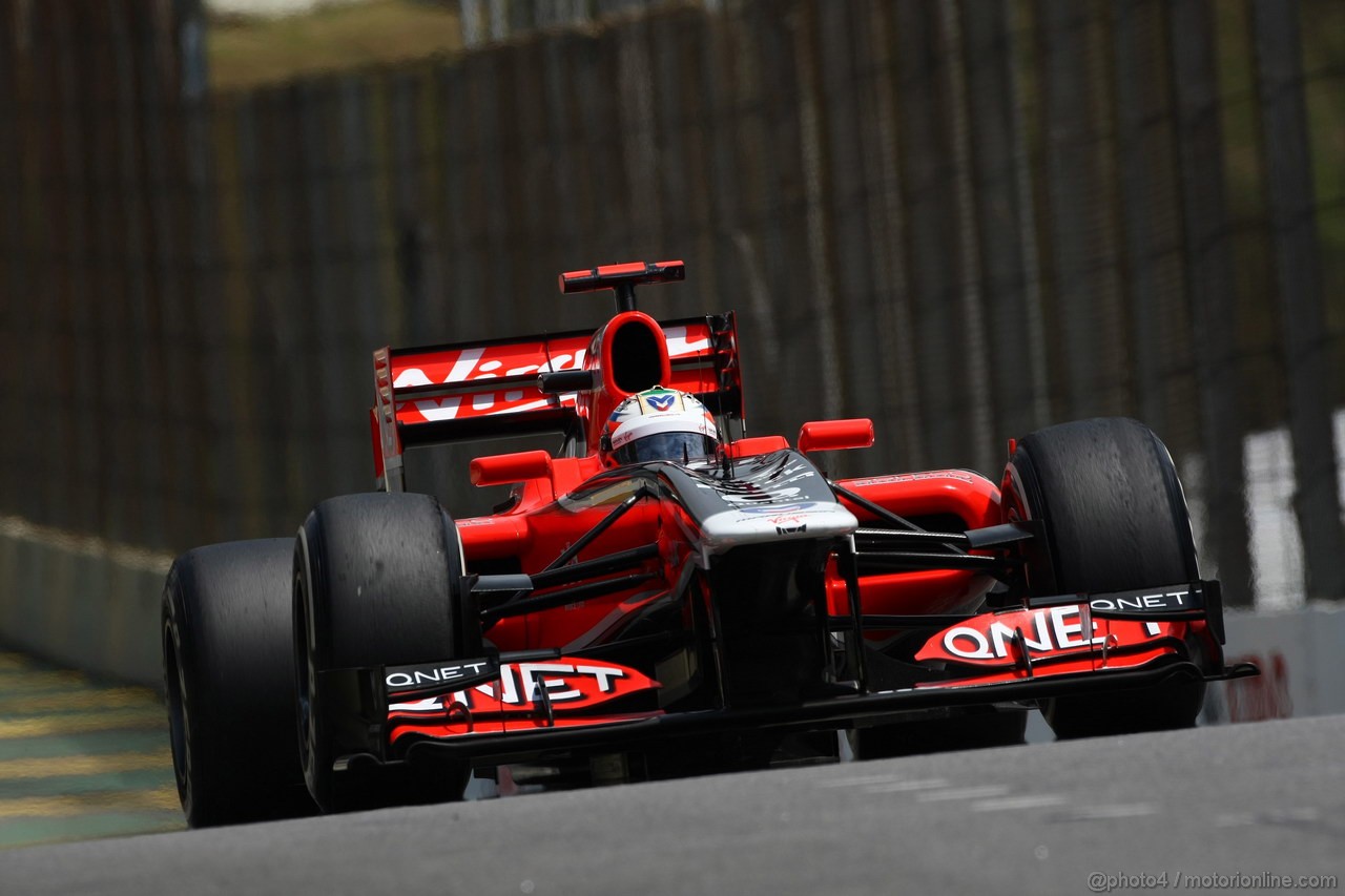 GP BRASILE, 26.11.2011- Prove Libere 3, Sabato, Timo Glock (GER), Marussia Virgin Racing VR-02 