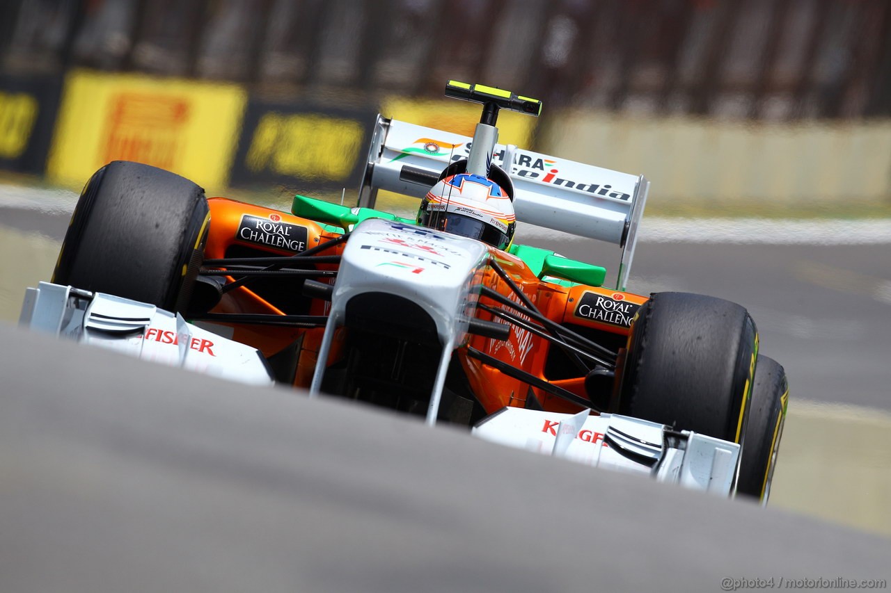 GP BRASILE, 26.11.2011- Prove Libere 3, Sabato, Paul di Resta (GBR) Force India VJM04 