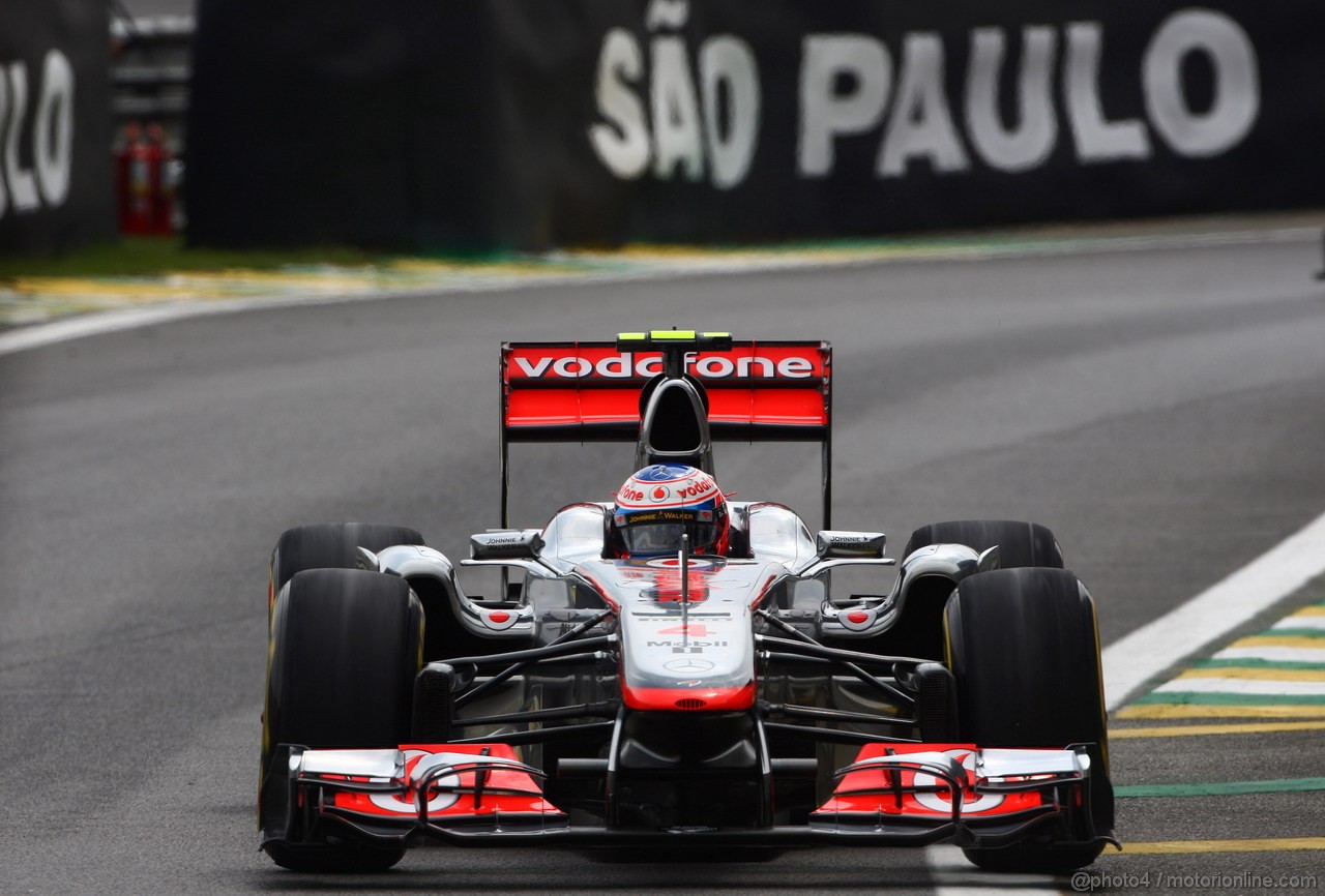 GP BRASILE, 26.11.2011- Qualifiche, Jenson Button (GBR), McLaren  Mercedes, MP4-26 