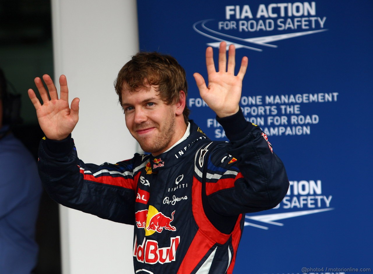 GP BRASILE, 26.11.2011- Qualifiche, Sebastian Vettel (GER), Red Bull Racing, RB7 pole position 