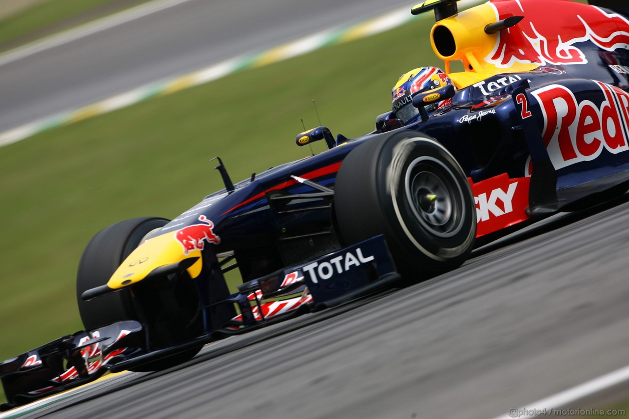 GP BRASILE, 26.11.2011- Qualifiche, Mark Webber (AUS), Red Bull Racing, RB7 