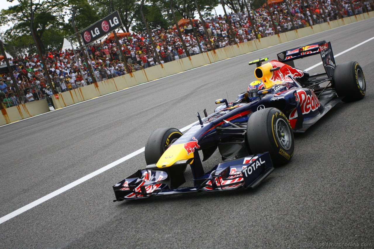 GP BRASILE, 26.11.2011- Qualifiche, Mark Webber (AUS), Red Bull Racing, RB7 