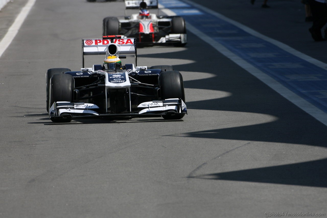 GP BRASILE, 25.11.2011- Prove Libere 1, Venerdi', Rubens Barrichello (BRA), Williams FW33 