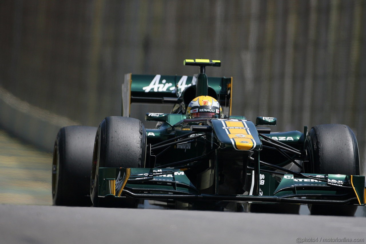 GP BRASILE, 25.11.2011- Prove Libere 1, Venerdi', Luiz Razia (BRA), Test Driver, Team Lotus, TL11  