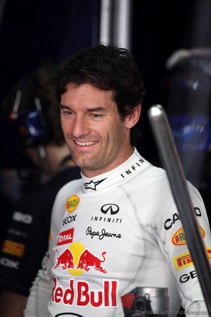 GP BRASILE, 25.11.2011- Prove Libere 1, Venerdi', Mark Webber (AUS), Red Bull Racing, RB7 