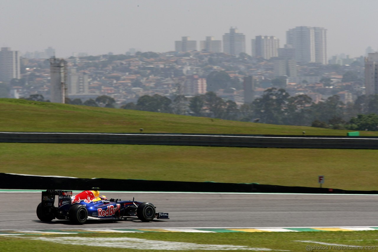GP BRASILE, 25.11.2011- Prove Libere 1, Venerdi', Mark Webber (AUS), Red Bull Racing, RB7 