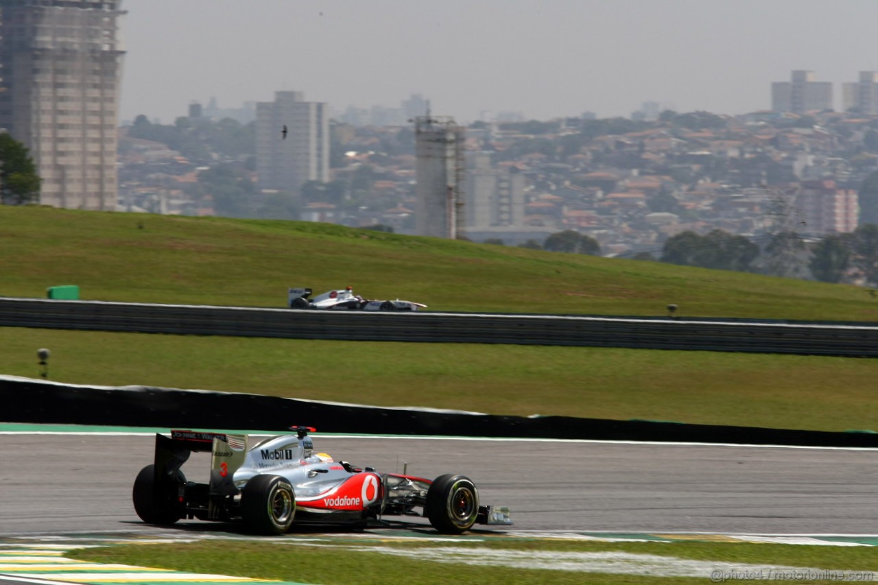 GP BRASILE, 25.11.2011- Prove Libere 1, Venerdi', Lewis Hamilton (GBR), McLaren  Mercedes, MP4-26 