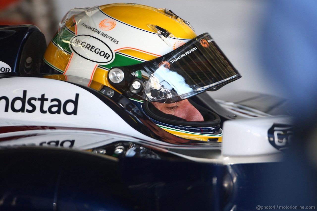 GP BRASILE, 25.11.2011- Prove Libere 1, Venerdi', Rubens Barrichello (BRA), Williams FW33 