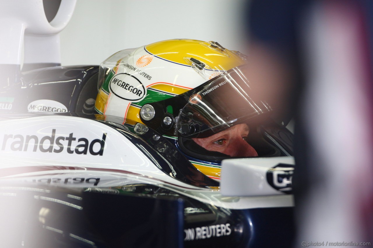 GP BRASILE, 25.11.2011- Prove Libere 1, Venerdi', Rubens Barrichello (BRA), Williams FW33 