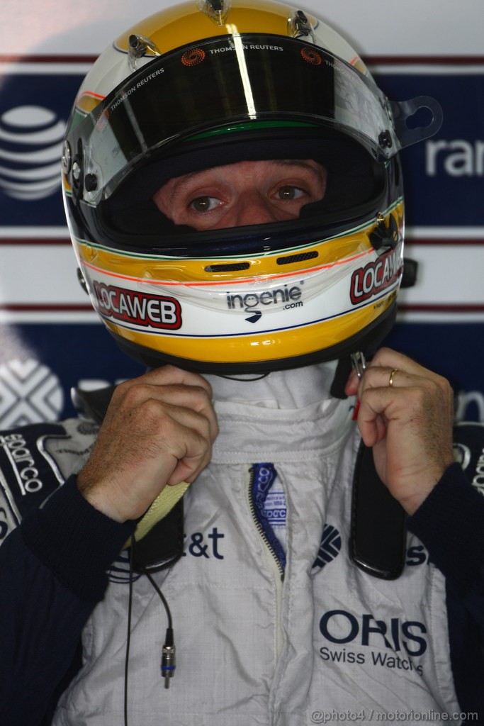 GP BRASILE, 25.11.2011- Prove Libere 1, Venerdi', Rubens Barrichello (BRA), Williams FW33 