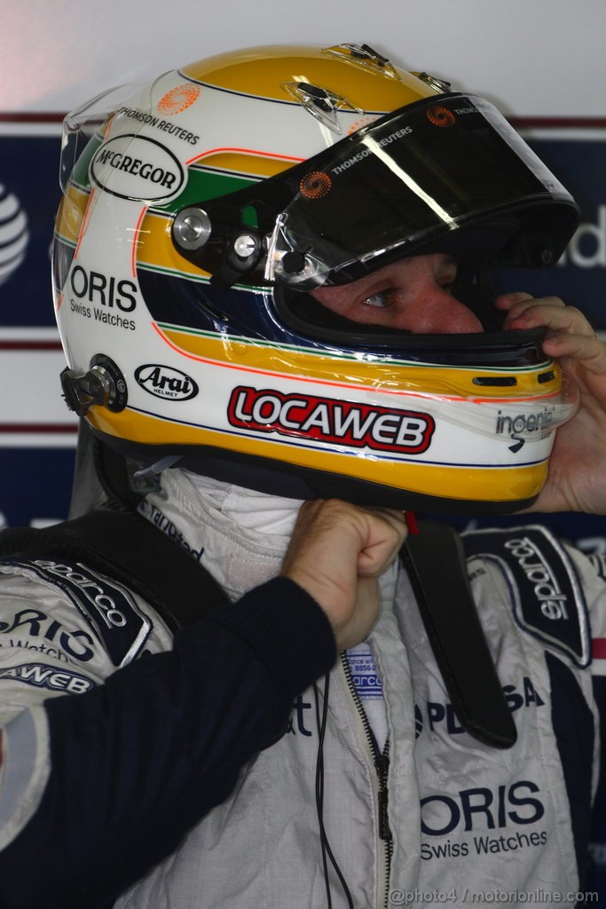 GP BRASILE, 25.11.2011- Prove Libere 1, Venerdi', Rubens Barrichello (BRA), Williams FW33 