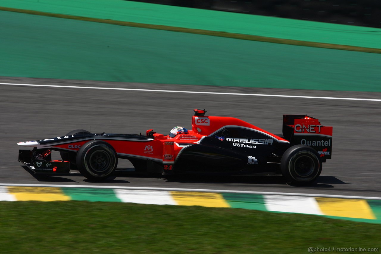 GP BRASILE, 25.11.2011- Prove Libere 1, Venerdi', Timo Glock (GER), Marussia Virgin Racing VR-02 
