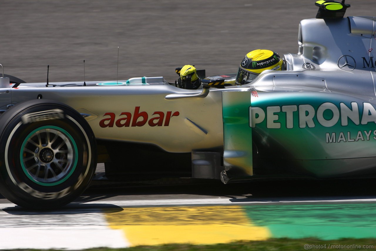 GP BRASILE, 25.11.2011- Prove Libere 1, Venerdi', Nico Rosberg (GER), Mercedes GP Petronas F1 Team, MGP W02 