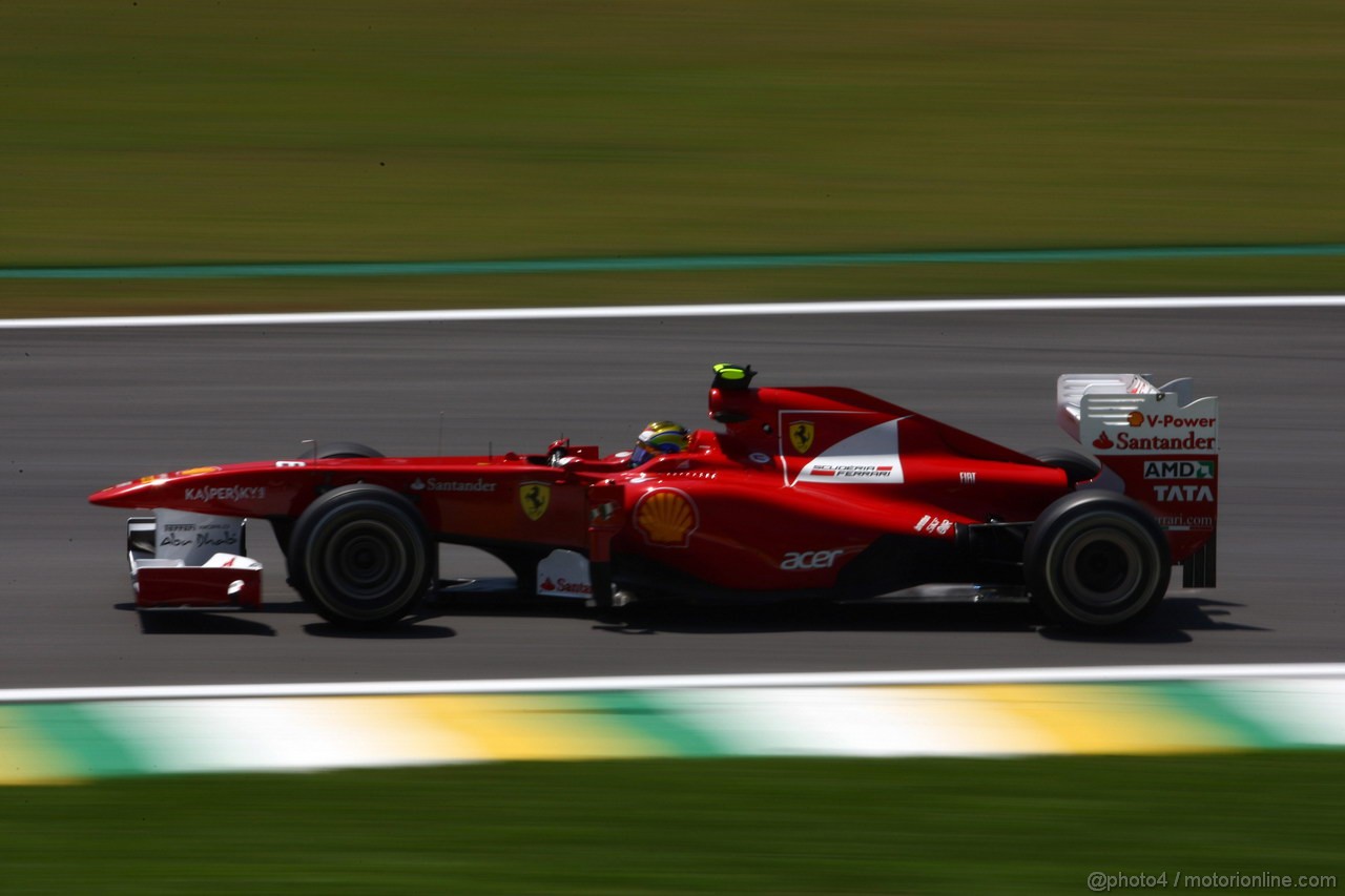 GP BRASILE, 25.11.2011- Prove Libere 1, Venerdi', Felipe Massa (BRA), Ferrari, F-150 Italia 
