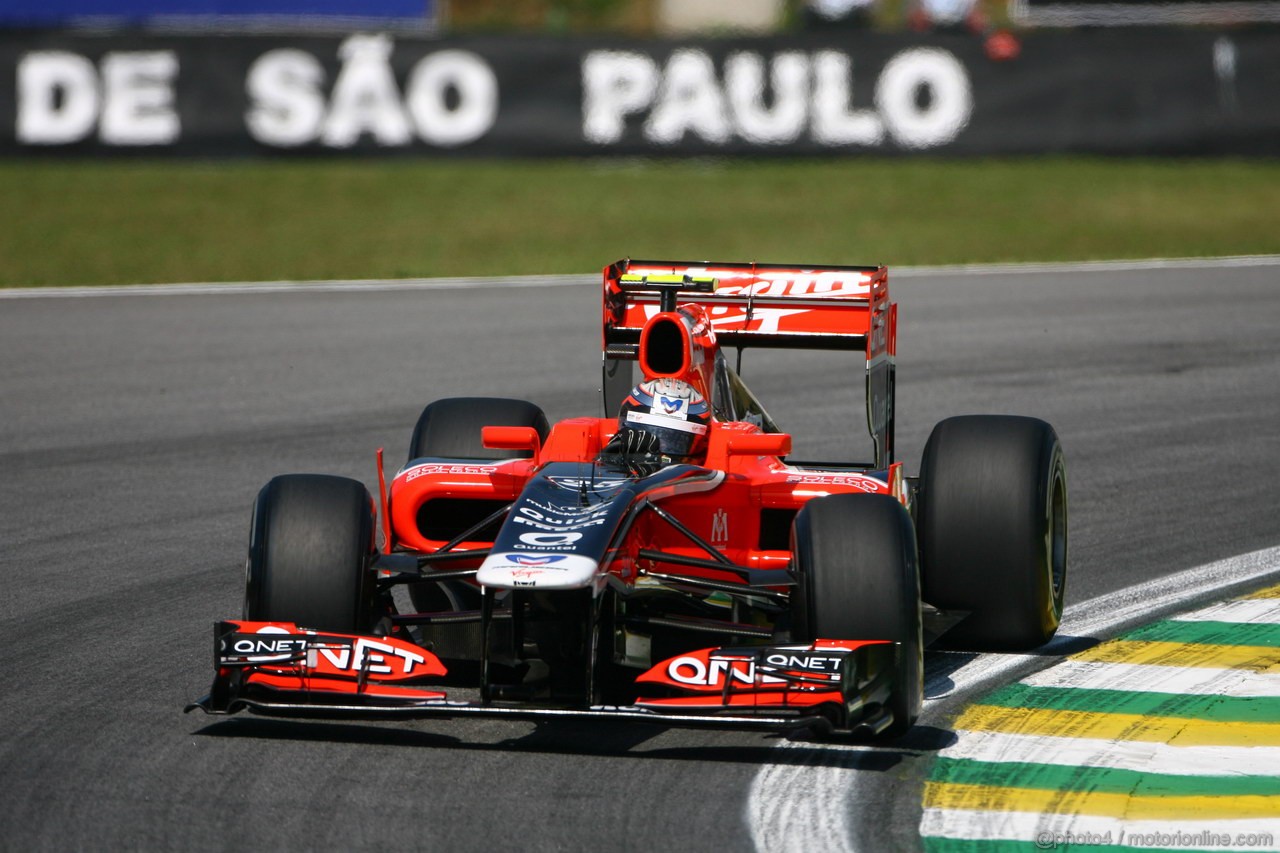 GP BRASILE, 25.11.2011- Prove Libere 1, Venerdi', Jerome D'Ambrosio (BEL), Marussia Virgin Racing VR-02 