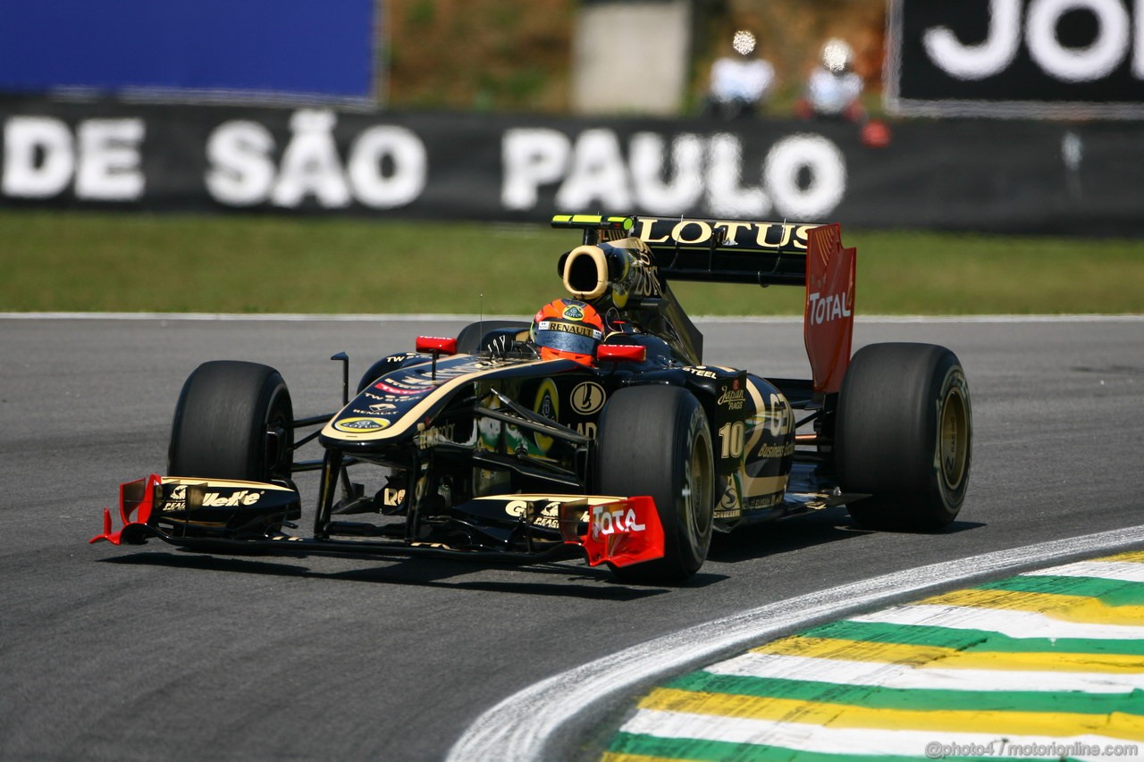 GP BRASILE, 25.11.2011- Prove Libere 1, Venerdi', Romain Grosjean (FRA), Test Driver, Lotus Renault GP, R31  