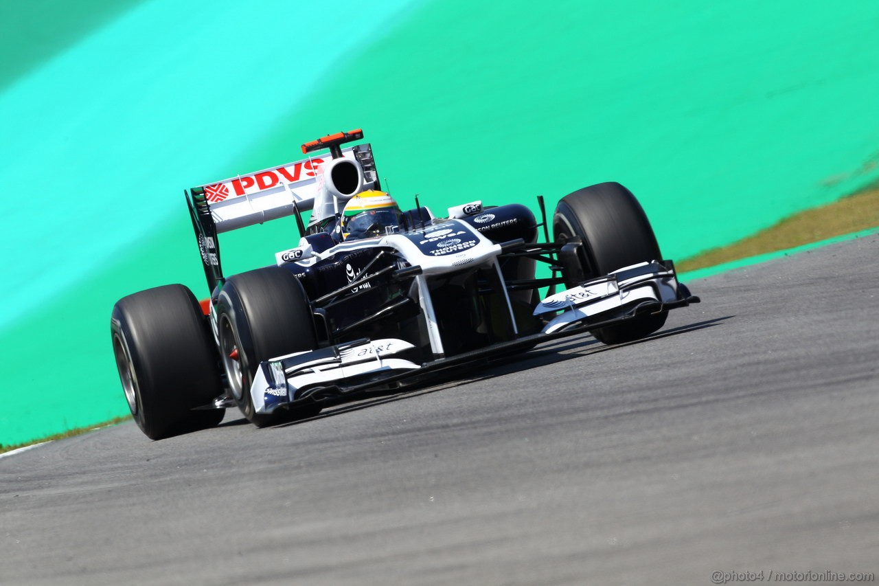 GP BRASILE, 25.11.2011- Prove Libere 1, Venerdi', Rubens Barrichello (BRA), Williams FW33 