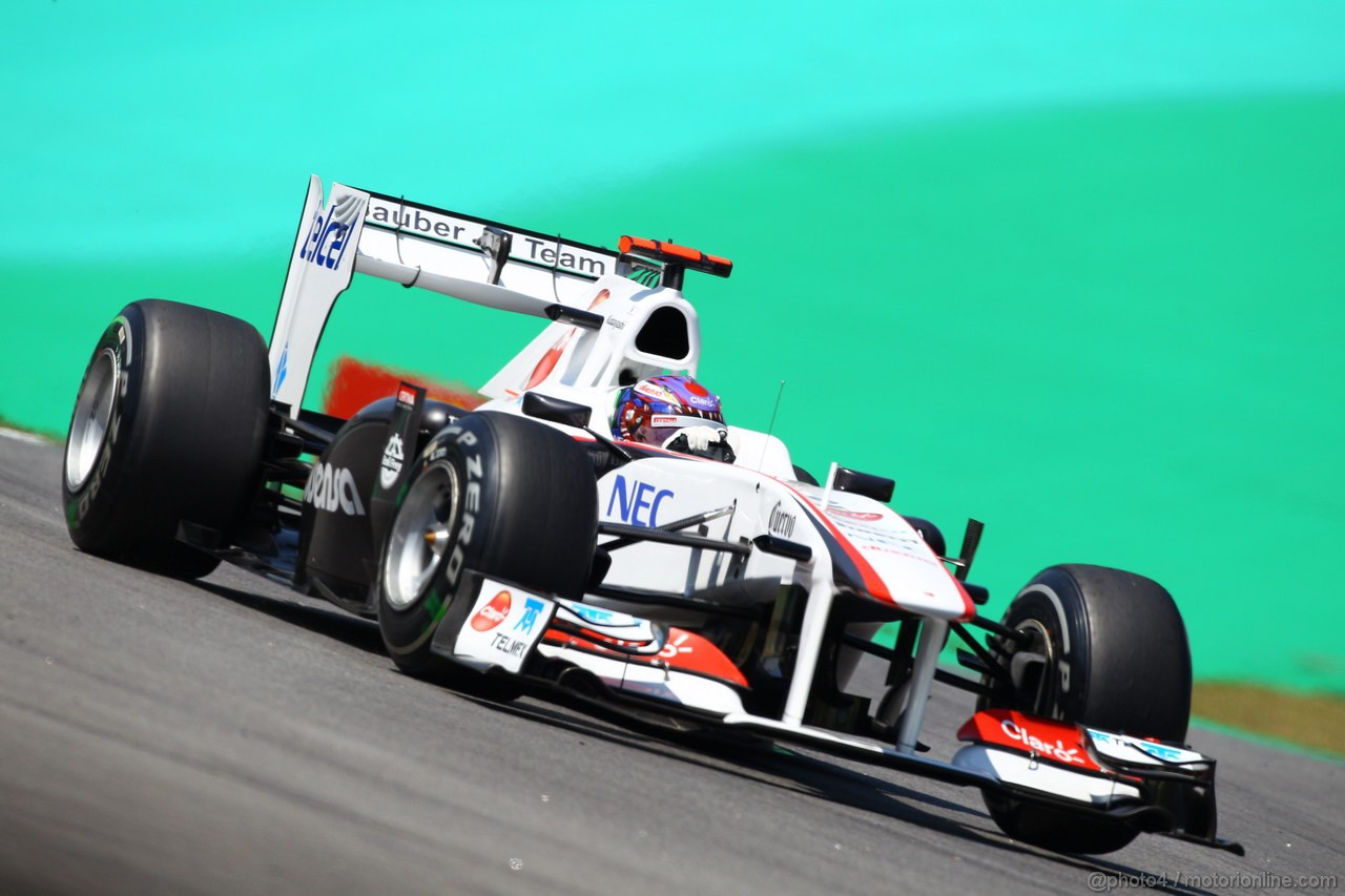 GP BRASILE, 25.11.2011- Prove Libere 1, Venerdi', Kamui Kobayashi (JAP), Sauber F1 Team C30 