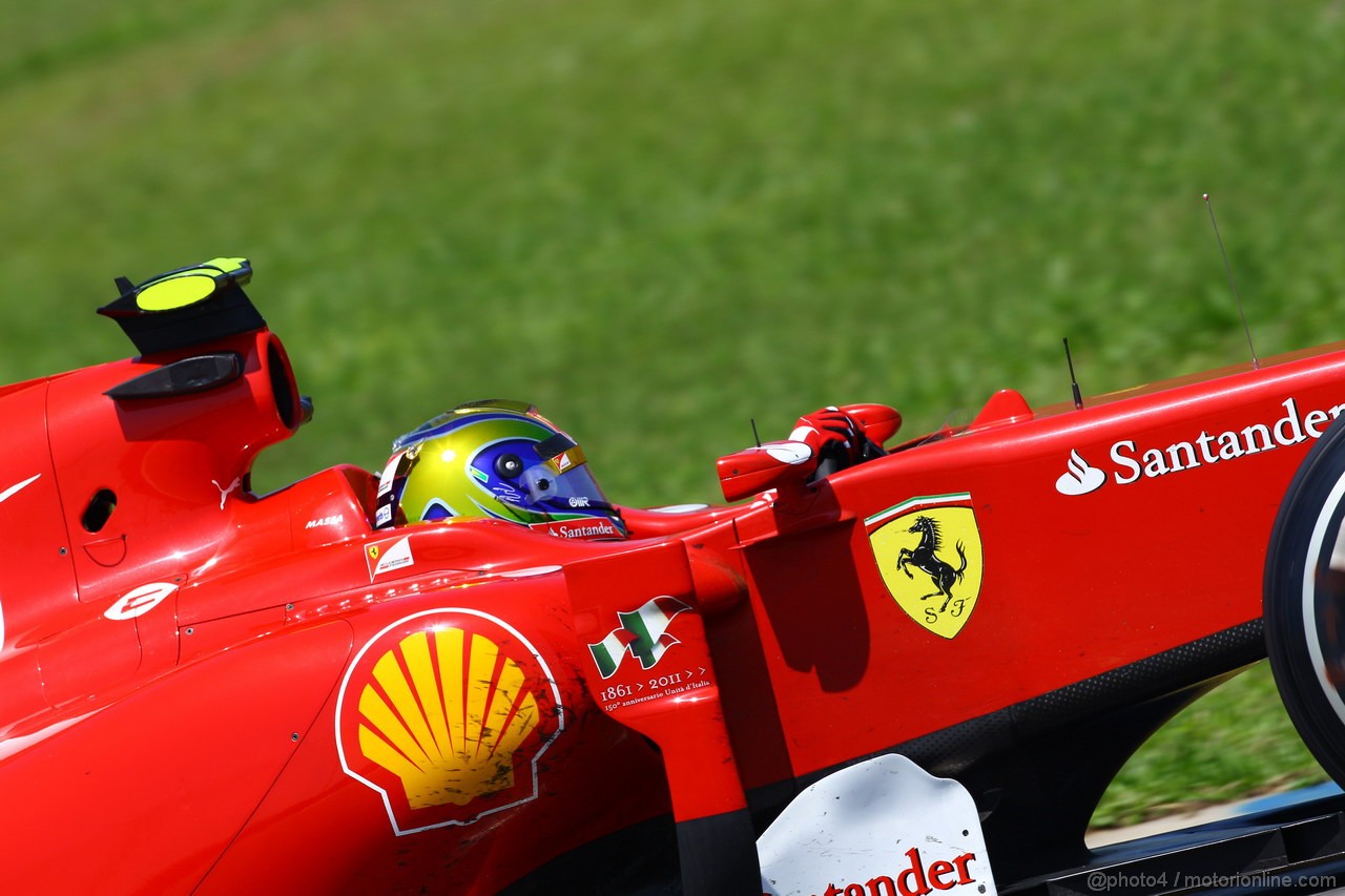 GP BRASILE, 25.11.2011- Prove Libere 1, Venerdi', Felipe Massa (BRA), Ferrari, F-150 Italia 