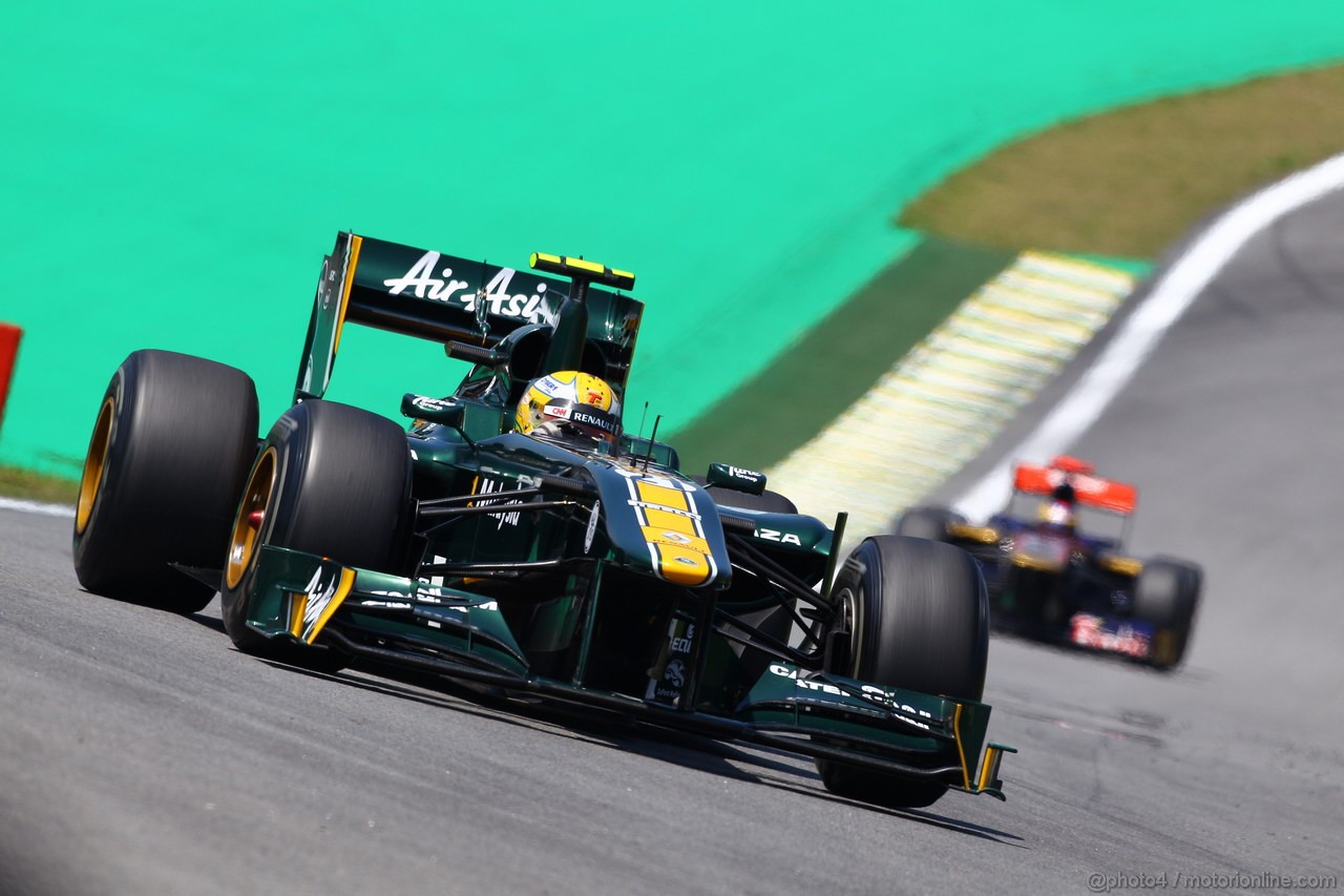 GP BRASILE, 25.11.2011- Prove Libere 1, Venerdi', Luiz Razia (BRA), Test Driver, Team Lotus, TL11  