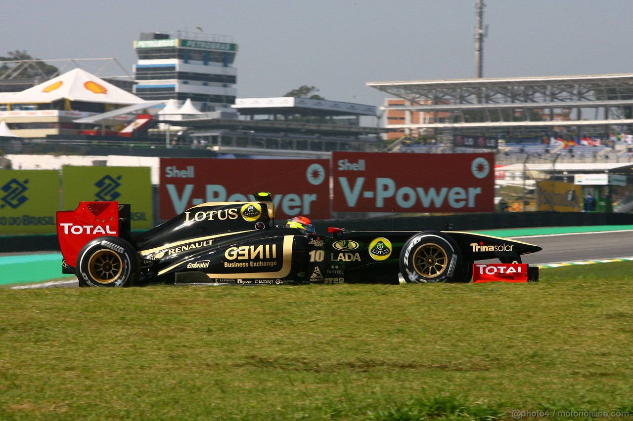 GP BRASILE, 25.11.2011- Prove Libere 1, Venerdi', Romain Grosjean (FRA), Test Driver, Lotus Renault GP, R31  