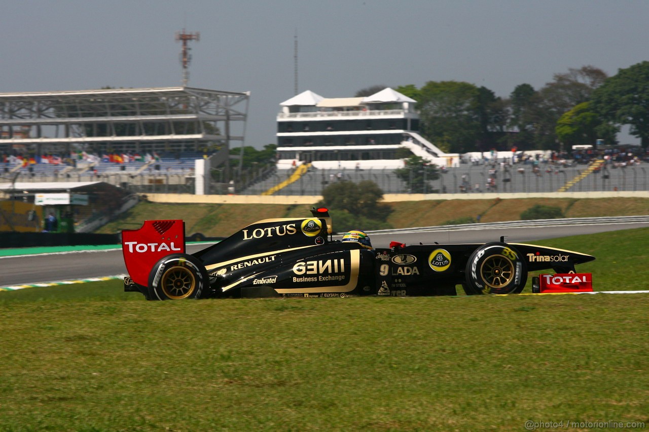 GP BRASILE, 25.11.2011- Prove Libere 1, Venerdi', Bruno Senna (BRA), Lotus Renault GP R31 