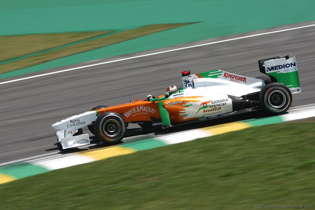 GP BRASILE, 25.11.2011- Prove Libere 2, Venerdi', Adrian Sutil (GER), Force India F1 Team, VJM04 