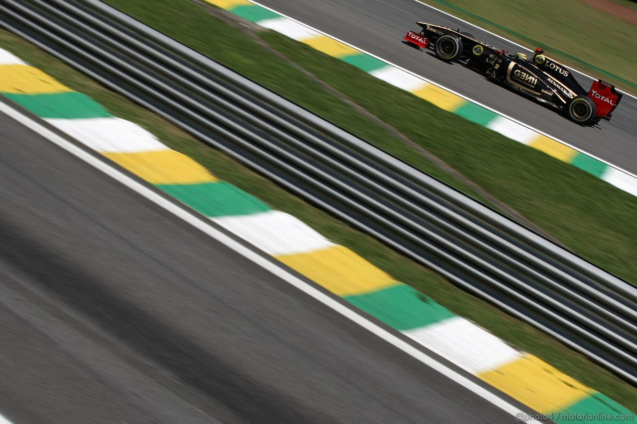 GP BRASILE, 25.11.2011- Prove Libere 2, Venerdi', Bruno Senna (BRA), Lotus Renault GP R31 